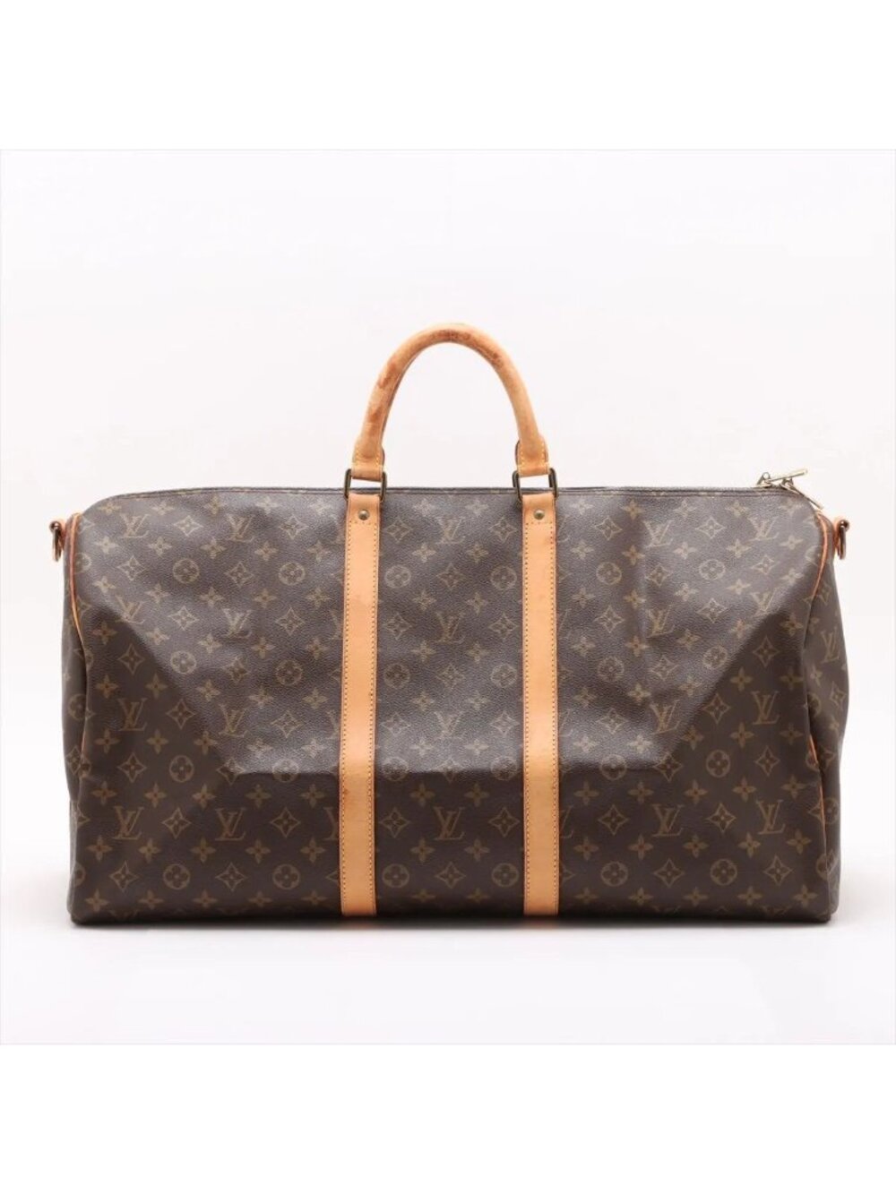 Louis Vuitton Monogram Keepall Bandouliere 55 Leather Boston Bag Tote
